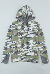 Camouflage Sequin Drawstring Hoodie - Shah S. Sahota